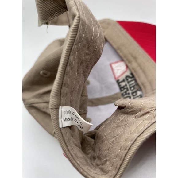 Vintage TRACTOR SUPPLY Co Company TSC Hat Cap Khaki & Hook and Loop Red - Picture 5 of 5